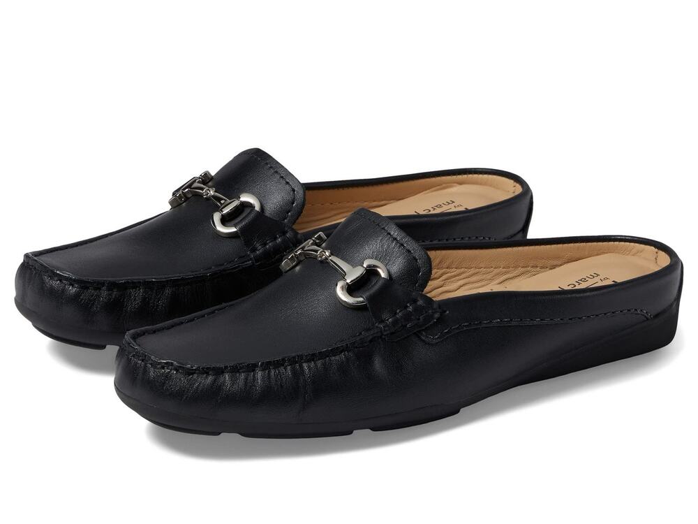 MARC JOSEPH NEW YORK OCEAN DRIVE MULES FOR WOMEN –  BLACK NAPPA 8.5 M